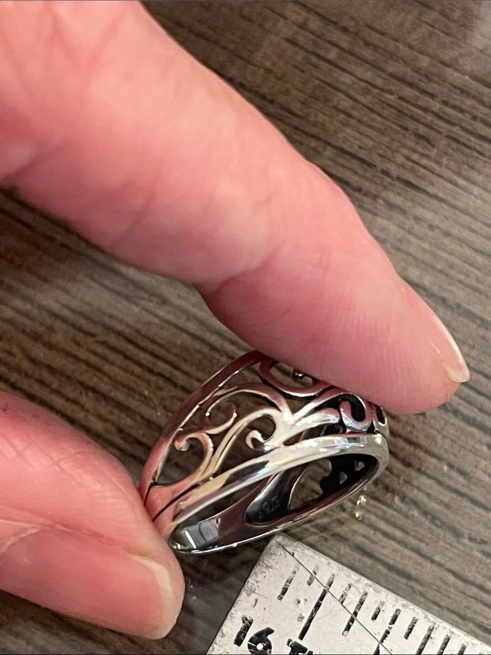 Premier Designs “Cellini” Sterling Silver Filigree Ring Approx Size 8